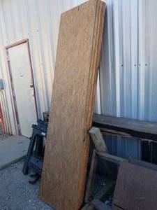 lot 246 image: lot of 3 long tabletops - can be placed on sawhorses to make tables