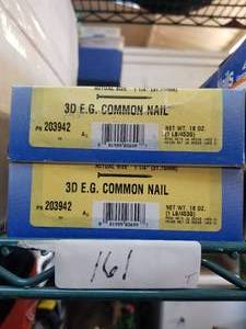 lot 161 image: 2 boxes of 3D common nails