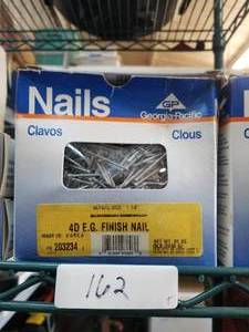 lot 162 image: 2 boxes of 4D finish nails