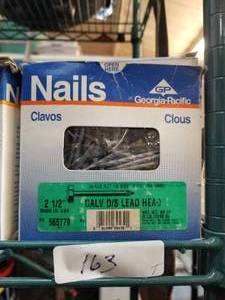 lot 163 image: 2 boxes of 2 12 lead head nails