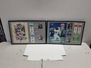 lot 173 image: Minnesota Twins framed sports collectibles - both  13 by 18