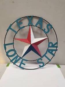 lot 282 image: Metal Texas Lone Star wall hanger - 18