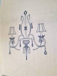 lot 302 image: Light fixture - Chandelier