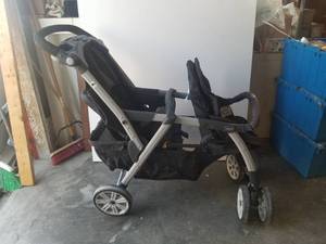 lot 237 image: Chicco Fold and click 2 place baby stroller