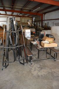 lot 35 image: Krueger Fold-Up Table with Bench Seating 9x54x58
