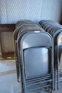 lot 47 image: Metal Folding Chairs, 20 Total