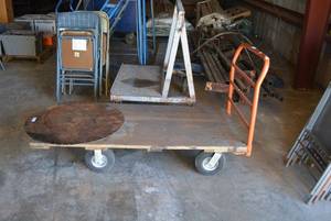 lot 49 image: Industrial Push Cart, Needs Tire, Please Preview