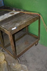 lot 93 image: Rolling Metal Cart CONTENTS NOT INCLUDED