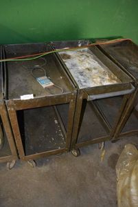 lot 99 image: Rolling Metal Cart CONTENTS NOT INCLUDED, 2 Total