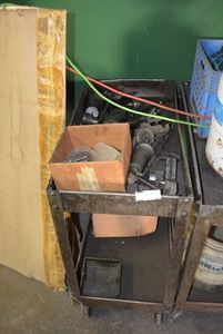 lot 97 image: Rolling Metal Cart Plus CONTENTS-Machine Parts