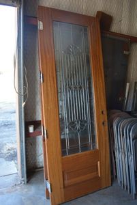 lot 149 image: Solid Wood Front Door with 34 Glass Panel