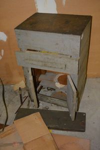 lot 155 image: Small Work Table with Storage Compartments