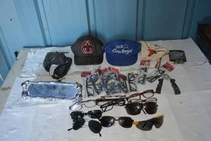 lot 46 image: Glasses and Hats Lot Sunglasses, reading Glasses, Marvel Ultimate Spider-Man Ballcap, Dallas Cowboys Cap