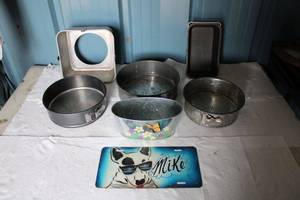 lot 61 image: Baking Pans and Spring Cake pans license cover MIKE