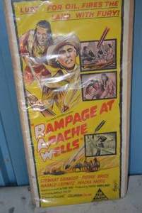 lot 4 image: Vintage 1965 Movie Poster Rampage At Apache Wells