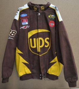 lot 105 image: Chase Authentic Drivers Line UPS Racing Jacket Embroidered, Dale Jarrett #88, Autograph Signature on Shoulder, Size L