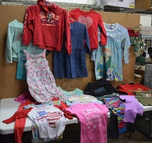 lot 109 image: Kids Clothing Lot Mostly Girls Includes Mudd Hoodie, Leggins, T-shirts and More