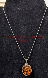 lot 15 image: Sterling Silver Pendant and Chain. Chain is 15.5 long.