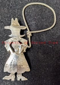 lot 22 image: Sterling Silver Cowgirl Brooch