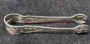 lot 31 image: Vintage Webster Sterling Silver Pierced Sugar Tongs.