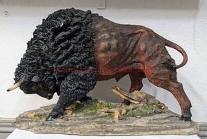 lot 65 image: American Bison crafted in Resin 19 Long and 13 Tall