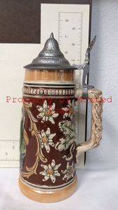 lot 68 image: German Beer Stain, OLD CASTLE, Germany 887-2 12 ltr.. Approximately 9 Tall No cracks or chips.