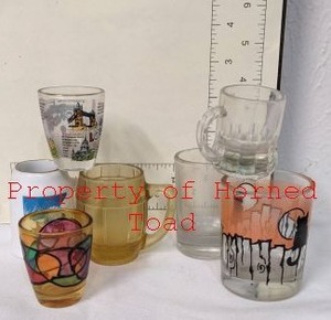 lot 69 image: Lot of glass drinking shots in great condition.