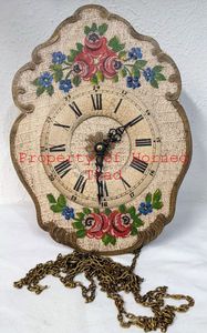lot 84 image: Wall Clock made in West Germany Pendulum and Weights missing. 12