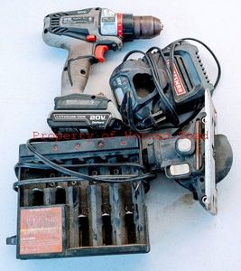 lot 113 image: Tools and Chargers Drill with no charger not tested and two other chargers