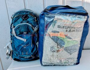 lot 116 image: Sleeping Bag and Osprey BackPack
