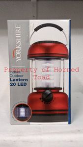 lot 131 image: Yorkshire IndoorOutdoor Lantern 20 LED NIB Requires 4 D Batteries, Great for Camping