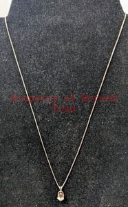 lot 157 image: Sterling Silver Necklace with Pinkish Stone 18.25 Long