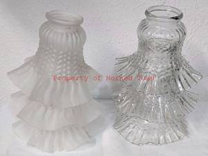 lot 164 image: Six Ceiling Fan Traditional Glass Shade Replacement 3 smoke and 3 clear