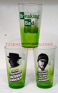 lot 169 image: Three Breaking Bad Drinking Glasses