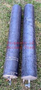 lot 175 image: Two Metal Water Tanks both are estimated at 70 long Great for the Garden
