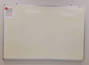lot 15 image: DRY ERASE BOARD AS SHOWN. APPROX. 6 W x 4 H.