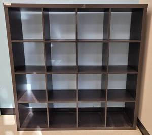 lot 17 image: 16-CUBE ORGANIZER  DISPLAY AS SHOWN. APPROX. 57.75 W x 57.75 H x 15.25 D.
