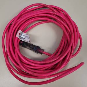 lot 26 image: HEAVY-DUTY PINK EXTENSION CORD AS SHOWN.