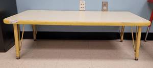 lot 28 image: ADJUSTABLE HEIGHT ACTIVITY TABLE AS SHOWN. APPROX. 48 W x 24 D.