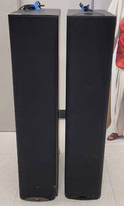 lot 36 image: (2) KLIPSCH THREE-WAY POWERED TOWER SPEAKERS MODEL RP-5 AS SHOWN. EACH APPROX. 9 W x 20.5 D x 42 H. SOLD 2 X THE MONEY