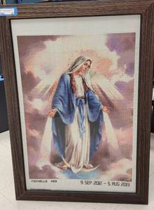 lot 47 image: FRAMED RELIGIOUS THEMED PICTURE AS SHOWN. APPROX. 29 W x 41 H.