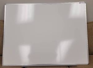 lot 50 image: DRY ERASE BOARD AS SHOWN. APPROX. 4 W x 3 H.