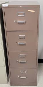 lot 65 image: HON 4-DRAWER FILING CABINET AS SHOWN.