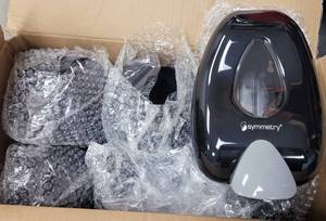 lot 100 image: (6) BRAND NEW SYMMETRY SOAP DISPENSERS IN PACKAGE AS SHOWN. SOLD 6 X THE MONEY