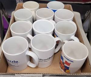 lot 109 image: (11) ASSORTED COFFEE CUPS AS SHOWN.