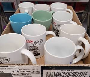 lot 110 image: (10) ASSORTED COFFEE CUPS AS SHOWN.