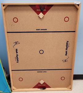 lot 122 image: CARROM NOK HOCKEY TABLE GAME AS SHOWN. APPROX. 35 W x 47 H x 2.75 D.