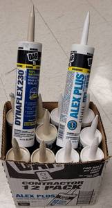 lot 127 image: (12) ASSORTED DAP CAULKINGS AS SHOWN. SOLD 12 X THE MONEY