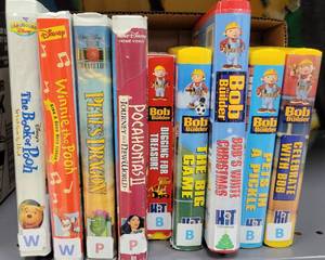 lot 128 image: ASSORTED VHS MOVIES AS SHOWN.