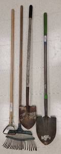 lot 154 image: (4) YARD TOOLS AS SHOWN. SOLD 4 X THE MONEY